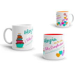Taza alegria en tu dia de cumpleaños