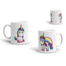 Taza unicornio arco iris