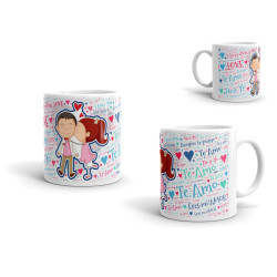 Taza pareja enamorados te amo