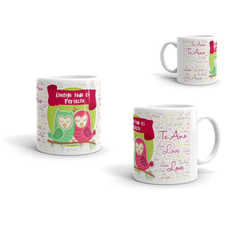 Taza contigo todo es perfecto