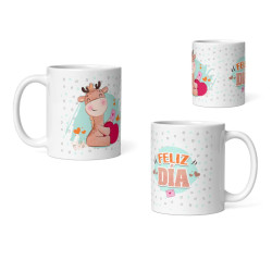 Taza jirafa Feliz día