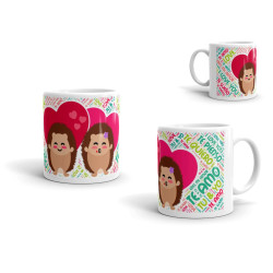 Taza erizos te amo