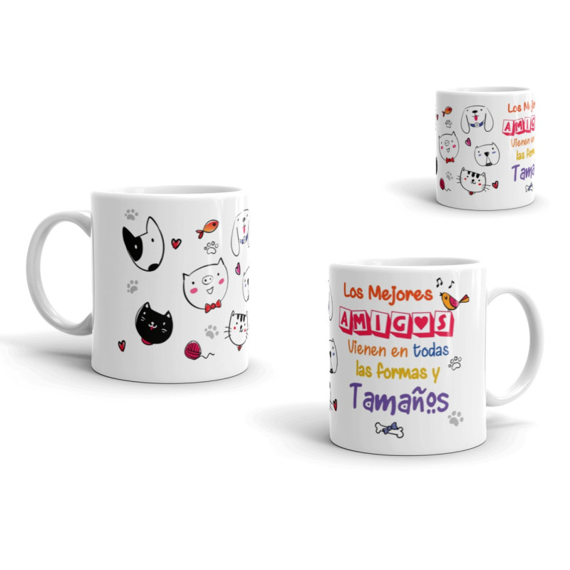 Taza los mejores amigos vienen en todas las formas y tamaños