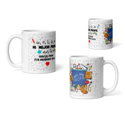 Taza a,e,i,o.u - Mi mejor profe eres tú