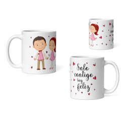 Taza solo contigo soy feliz
