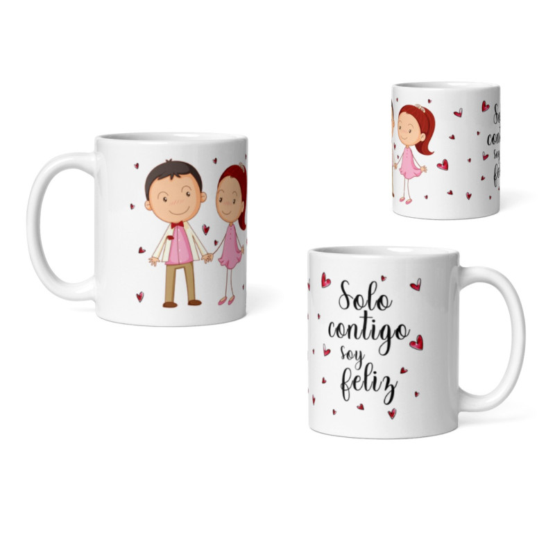 Taza solo contigo soy feliz