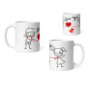 Taza love you auscultar corazón