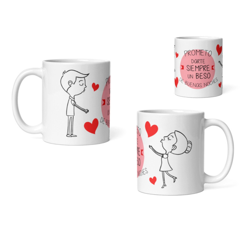 Taza prometo darte siempre un beso de buenas noches