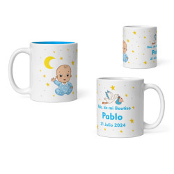 Taza niño bautizo con nombre