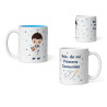 Taza niño comunión marinero azul