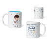 Taza niño comunión marinero azul con nombre
