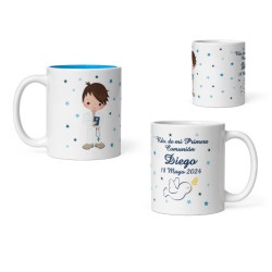 Taza niño comunión con nombre