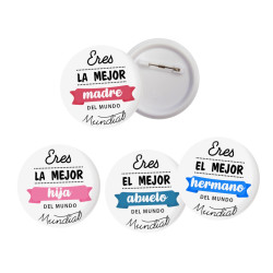 Chapa alfiler Familia (F. Blanco)