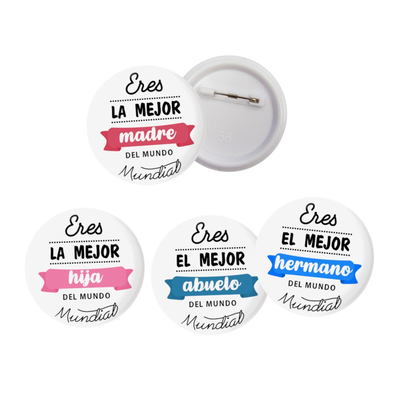 Chapa alfiler Familia (F. Blanco)