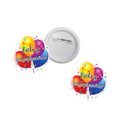 Chapa alfiler Feliz Cumpleaños