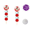 Brocheta de golosinas con chapa alfiler Boda 58MM (Aprox. 50 g)