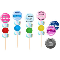 Brocheta de golosinas con abridor imán Familia 58MM (Aprox. 50 g)