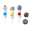Brocheta de golosinas con abridor imán Personalizada 58MM