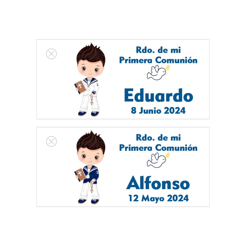 Tarjetas impresas Comunión marinero