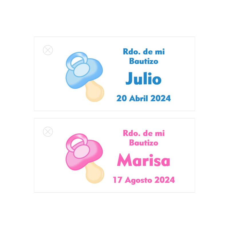 Tarjetas impresas Bautizo bebé