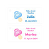 Tarjetas impresas Bautizo bebé
