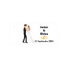 Tarjetas impresas Boda novios bailando