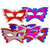 Antifaz metalizado doble 19x10 cm. (12 uds.)