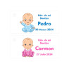 Tarjetas impresas Bautizo chupete