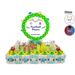 Tarta de golosinas campo oblea Fútbol (Aprox. 1800 g)
