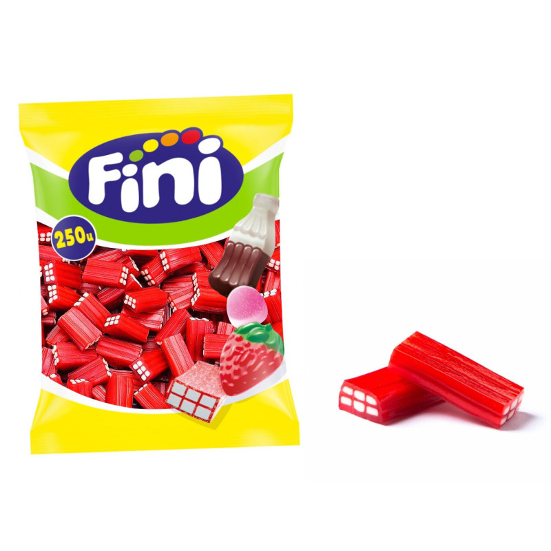 Ladrillos fresa rellenos Fini (250 uds.)