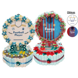 Tarta de golosinas oblea fútbol 3 bases (Aprox. 1100 g)