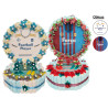 Tarta de golosinas oblea fútbol 3 bases (Aprox. 1100 g)