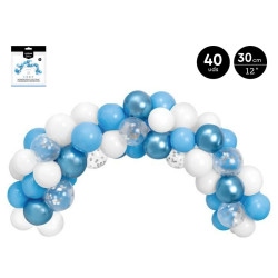 Arco de globos azul y blanco (2,50 mts.)