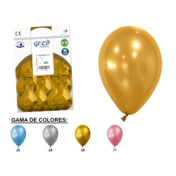 Bolsa de globos metalizados 29 x 36 cm. (50 uds.)