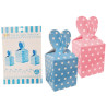 Caja de regalo con lunares 9 x 9 x 22 cm. (3 uds.)