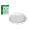 Platos de plástico 22 cm. Ø PS reutilizable blanco (10 uds.)