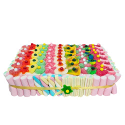 Tarta de golosinas 1 base C. (34 x 25 cm.)