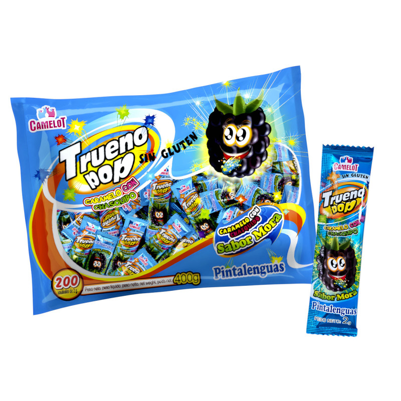 Trueno pop mora 2 g (200 uds.)