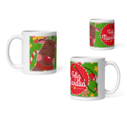 Taza reno Feliz Navidad