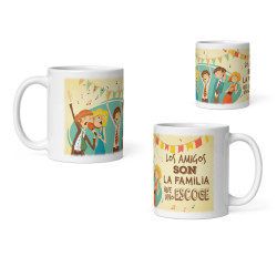 Taza los amigos son la familia que se escoge fiesta