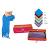 Pashmina de lino con flecos (160x55 cm.) + caja de madera (8517)*