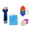 Pañuelo liso bambula con flecos (220x40 cm.) + bolsa de tul (8944)*