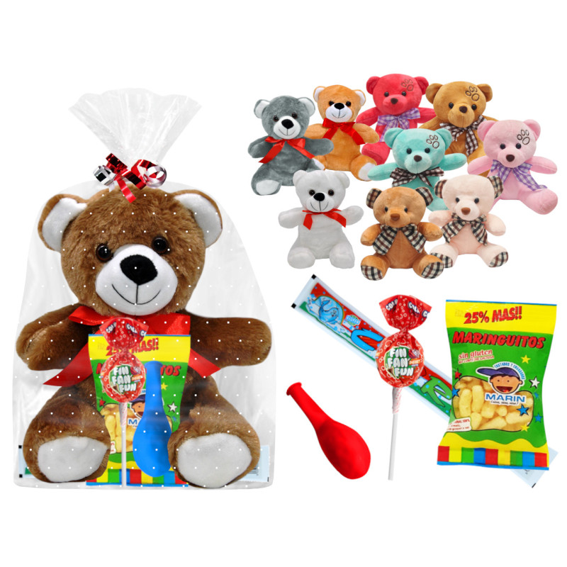 Peluche oso con golosinas