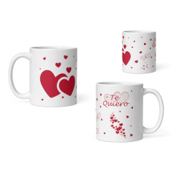 Taza corazones entrelazados