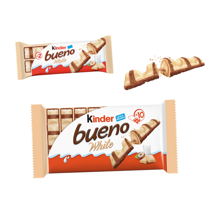 Kinder bueno blanco 21,5 gr. (10 unds.)