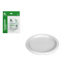 Platos de plástico 17 cm. Ø PS reutilizable blanco (15 uds.)