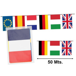 Guirnalda bandera países de plástico (50 mts.)