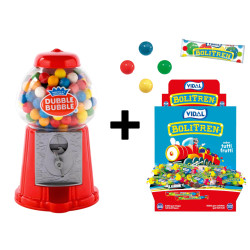 Pack Chicletera Hucha + Bolitren Chicles (200 unds.)