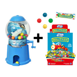 Pack Chicletera Tiburón + Bolitren Chicles (200 unds.)