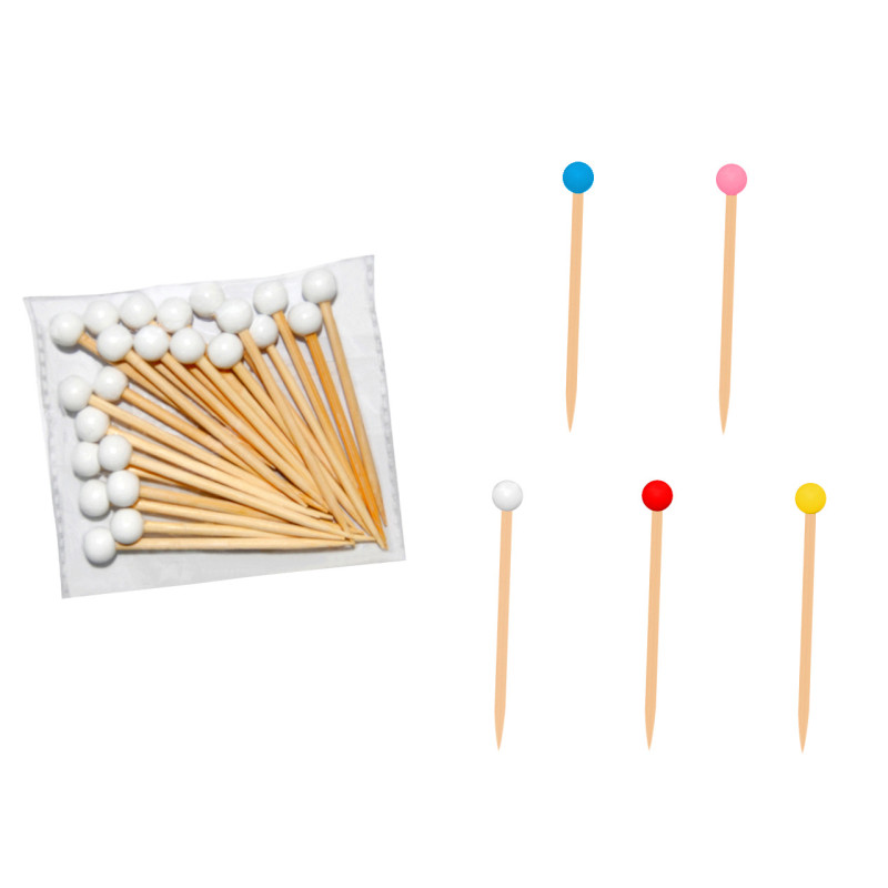 Palillos con bola 7 cm. (24 unds.)